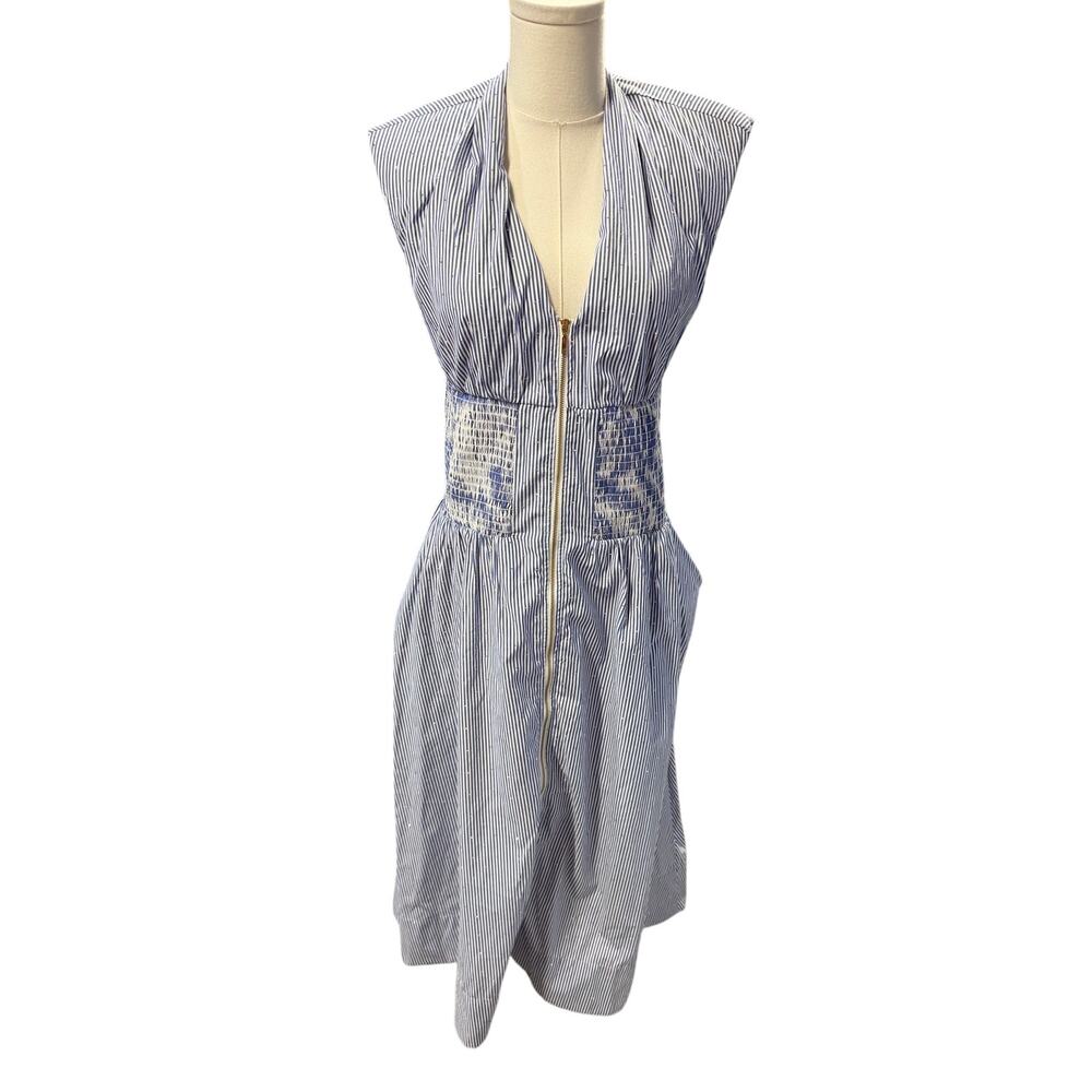 Anthropologie Tommie Shine Edition Front Zip Midi Dress - Picture 8 of 8